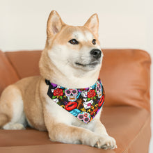 Load image into Gallery viewer, Sugar Skull Matchy Matchy Dog / Pet Bandana Collar - 3 sizes