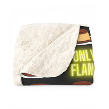 Load image into Gallery viewer, Only Flans (Fans) Dessert Sherpa Fleece Blanket - 2 sizes