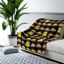Load image into Gallery viewer, Only Flans (Fans) Dessert Sherpa Fleece Blanket - 2 sizes
