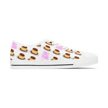 Load image into Gallery viewer, Only Flans (Fans) Funny Food Pun Sneakers | Women's Canvas Shoes