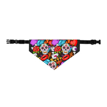 Load image into Gallery viewer, Sugar Skull Matchy Matchy Dog / Pet Bandana Collar - 3 sizes