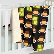 Load image into Gallery viewer, Only Flans (Fans) Dessert Sherpa Fleece Blanket - 2 sizes