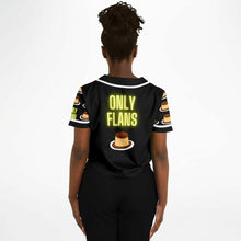 Load image into Gallery viewer, Only Flans Cropped Baseball Jersey - AOP
