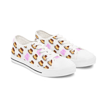 Load image into Gallery viewer, Only Flans (Fans) Funny Food Pun Sneakers | Women's Canvas Shoes