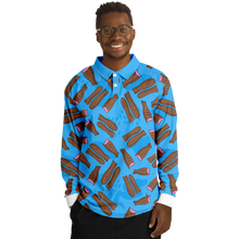 Load image into Gallery viewer, Choc Fish Long Sleeve Polo Shirt – AOP