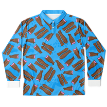 Load image into Gallery viewer, Choc Fish Long Sleeve Polo Shirt – AOP