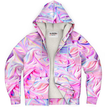 Load image into Gallery viewer, Feelin Frosty Microfleece Ziphoodie - AOP