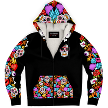 Load image into Gallery viewer, Sugar Skull Microfleece Ziphoodie - AOP copy