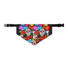 Load image into Gallery viewer, Sugar Skull Matchy Matchy Dog / Pet Bandana Collar - 3 sizes