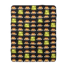 Load image into Gallery viewer, Only Flans (Fans) Dessert Sherpa Fleece Blanket - 2 sizes
