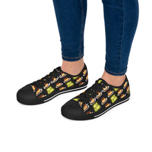 Load image into Gallery viewer, Only Flans (Fans) Funny Food Pun Sneakers | Women's Canvas Shoes