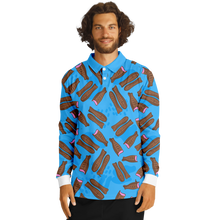 Load image into Gallery viewer, Choc Fish Long Sleeve Polo Shirt – AOP