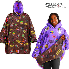 Load image into Gallery viewer, Reversible 'Which Willy' Wonka F' Oodie Snug Candy Hoodie - Charlie & The Chocolate Factory Collection