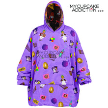 Load image into Gallery viewer, Reversible 'Which Willy' Wonka F' Oodie Snug Candy Hoodie - Charlie & The Chocolate Factory Collection