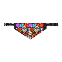Load image into Gallery viewer, Sugar Skull Matchy Matchy Dog / Pet Bandana Collar - 3 sizes
