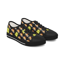 Load image into Gallery viewer, Only Flans (Fans) Funny Food Pun Sneakers | Women&#39;s Canvas Shoes
