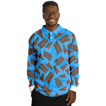 Load image into Gallery viewer, Choc Fish Long Sleeve Polo Shirt – AOP
