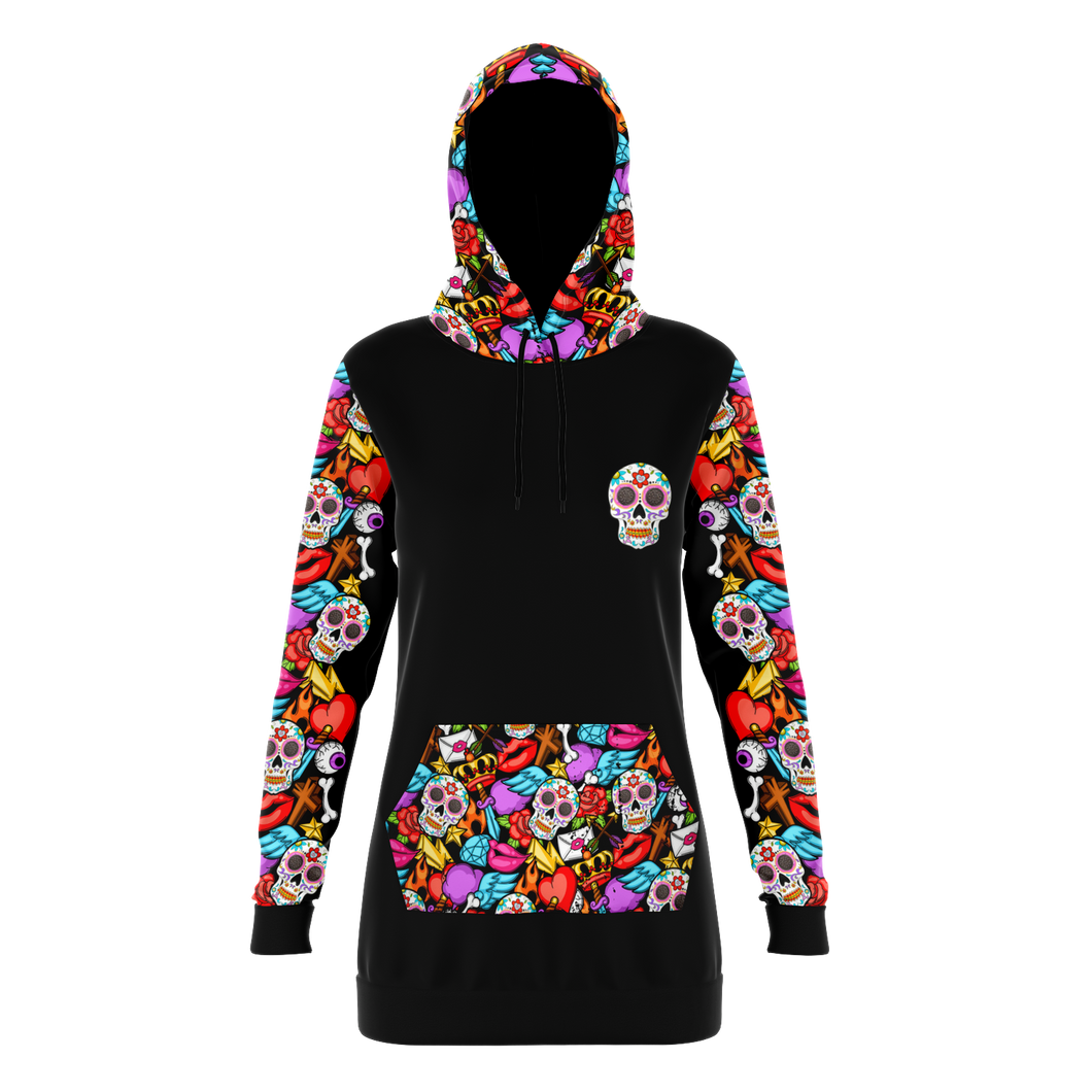 Skull Candy Sweater Dress (Ultra longline Hoodie)