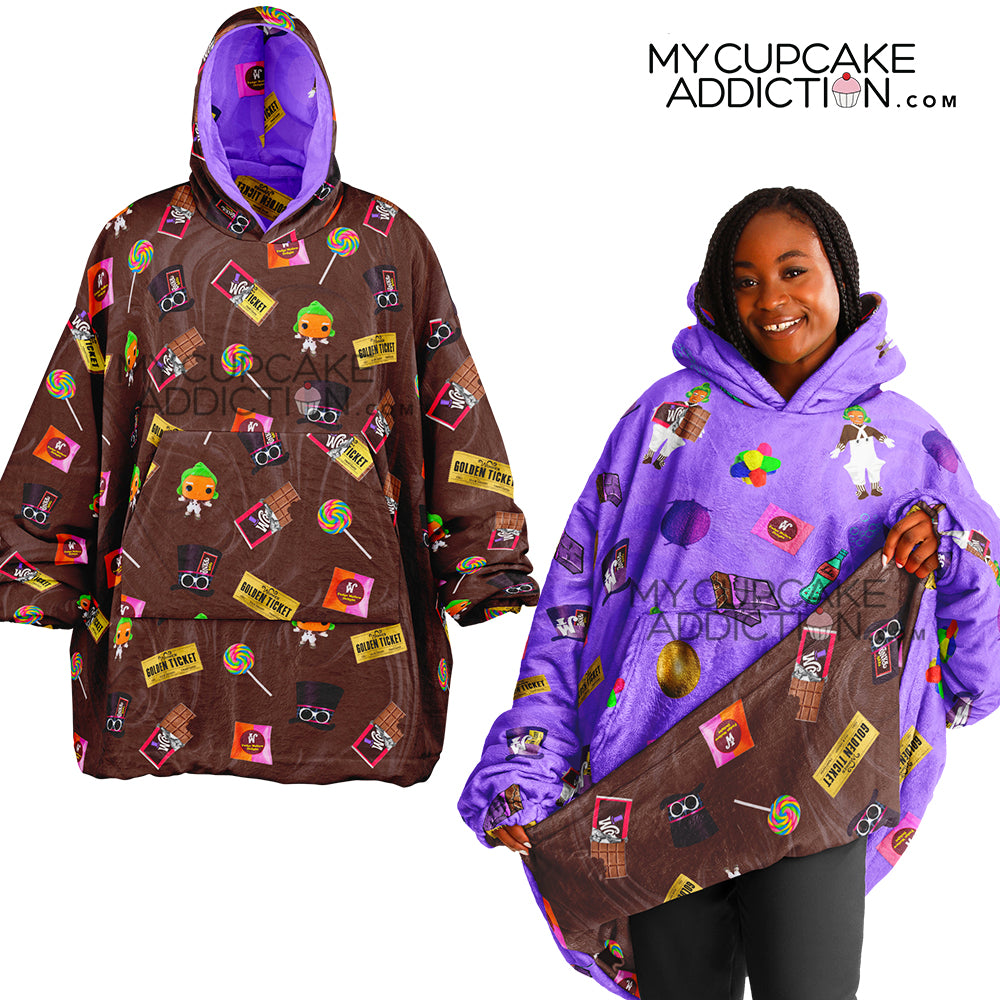 Reversible 'Which Willy' Wonka F' Oodie Snug Candy Hoodie - Charlie & The Chocolate Factory Collection
